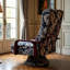 Chaise pivotante réglable en bois massif