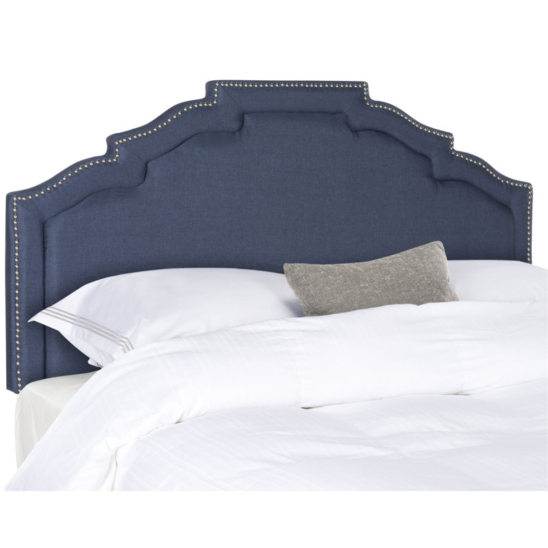 Upholstered Headboard, Queen, Linen Navy