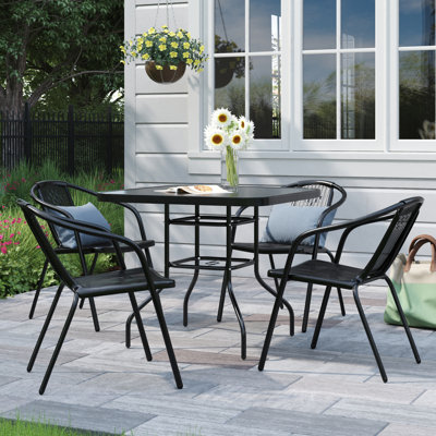 Istanbul 4 - Person Patio Dining Set with Square Table