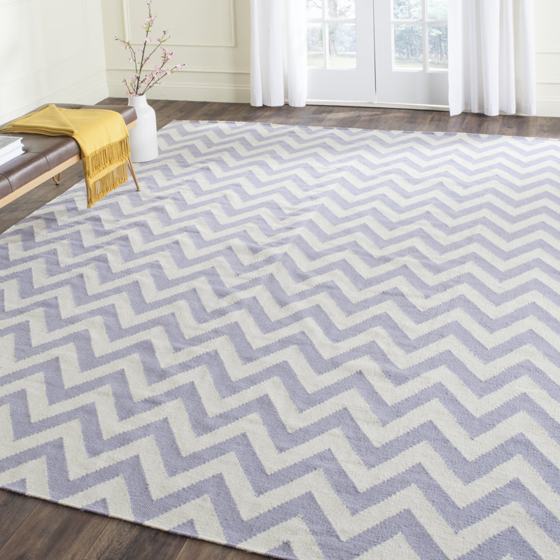 Mars Chevron Wool Area Rug, Rectangle 152 x 244 cm