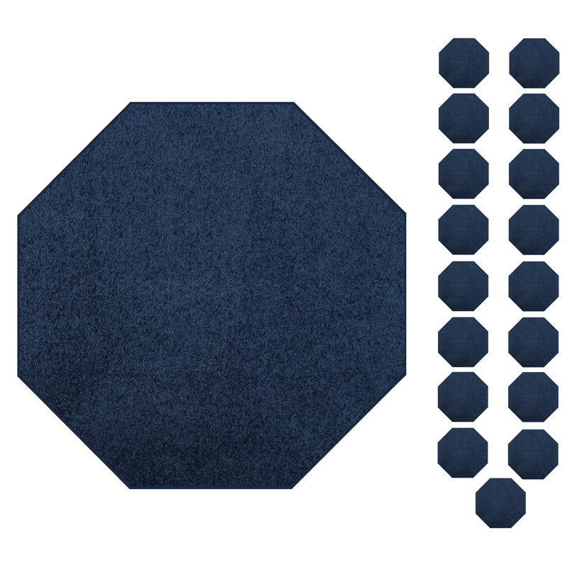 Ensemble de tapis intérieur / extérieur en polyester touffeté à la machine Randolph, Octogone 2 pi x 2 pi