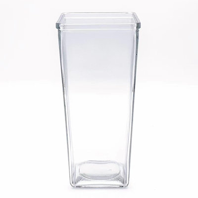 Vase carré en verre
