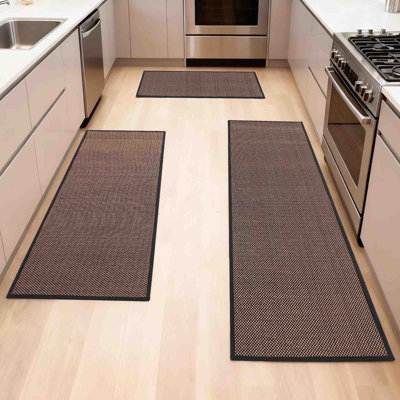 Tapis de cuisine antidérapant lavable à la machine (ensemble de 3)