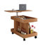 Petite table basse avec roulettes, table d'appoint multifonctionnelle rotative à 360 °, table de bout roulante avec compartiment de rangement, table de chevet mobile pour le salon, la chambre et le mobilier de maison