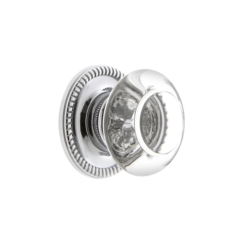 Bouton rond Bordeaux 1 3/8 po de diamètre, Chrome brillant