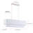 3-Lamp matte white dimmable cloth cover pendant light