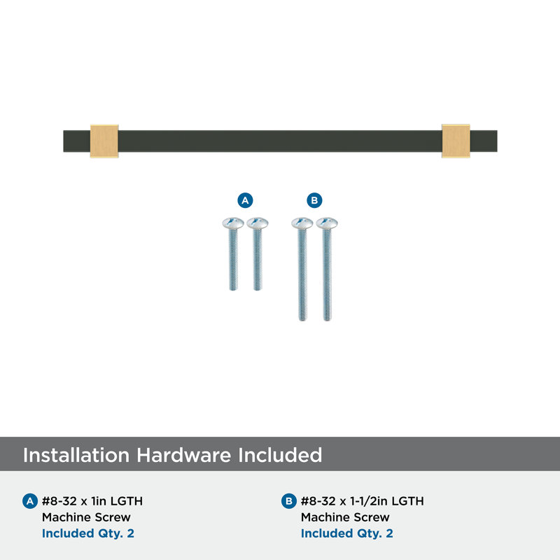 Mulino Pull, Matte Black/Champagne Bronze, 5-1/16"