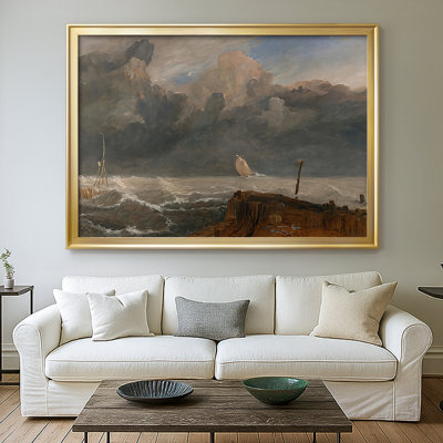 Port Ruysdael-J.M.W. Toile tendue avec châssis Turner, 1827