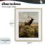 «Elk in the Wildflower Meadow», reproduction sous verre encadrée, design par Arlington Prints-130826227-130826228