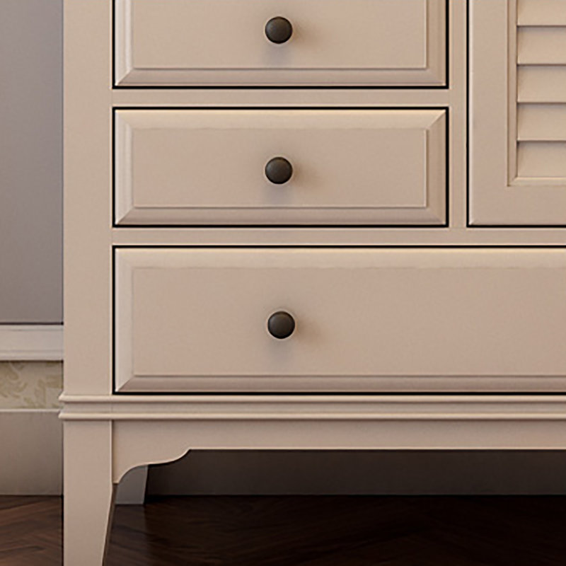 Buffet American Modern, Blanc cassé / Brun