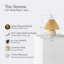 Serena 10" Mid-Century Modern Beige Ceramic LED Table Lamp with Orange Pleated Shade-115701359