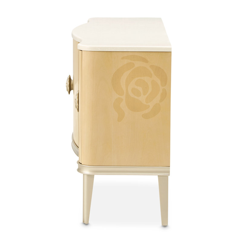 Camellia Field Caramel 72 in. W Solid Wood Sideboard
