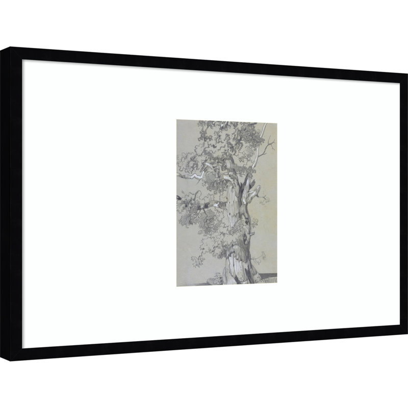 «Parham 13 oct 1834» par Edward Hear, reproduction d'art encadrée sur bois, 21 x 33, Noir Svelte
