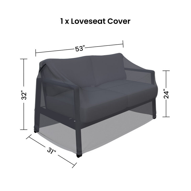 Armando 51” Aluminum Outdoor Loveseat Cover