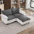 2-Seater Sofa with Ottoman
