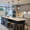 Luminaire suspendu 1 lumière noir pour îlot de cuisine, luminaires suspendus en métal de style campagnard avec abat-jour en verre, luminaire suspendu lanterne réglable pour la salle à manger, le vestibule, le couloir