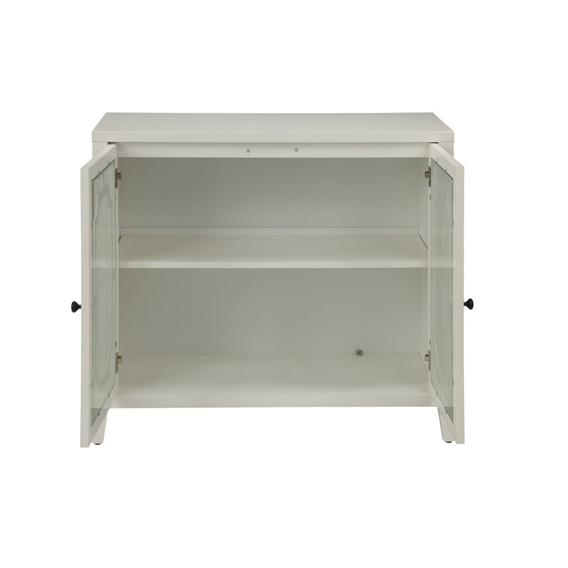 Console Ceara, finition blanche, armoire