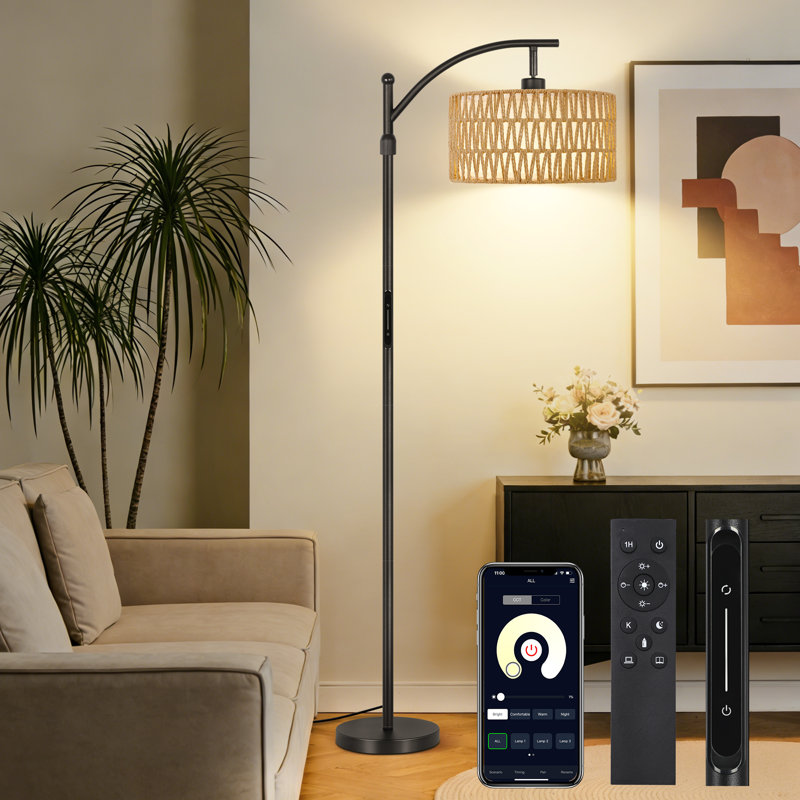 185cm Black LED Traditional Floor Lamp