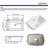 KARAMAG Rectangular 18 Inch Small Drop-in Bathroom Sink Semi-Recessed Easy Installation with Overflow White