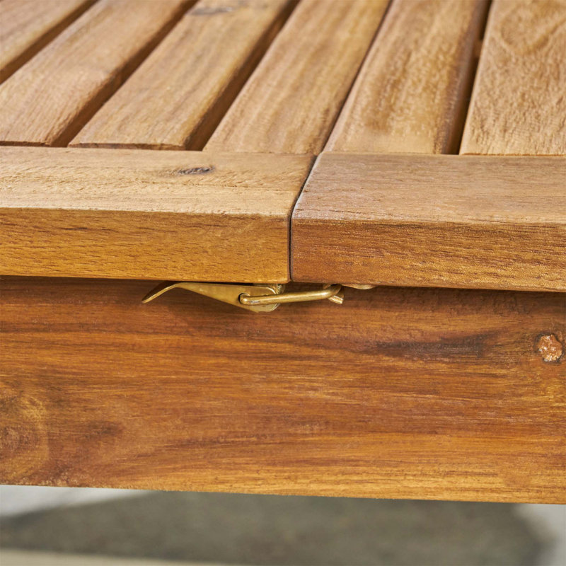 Table de salle à manger extensible, Dessus naturel / base naturelle