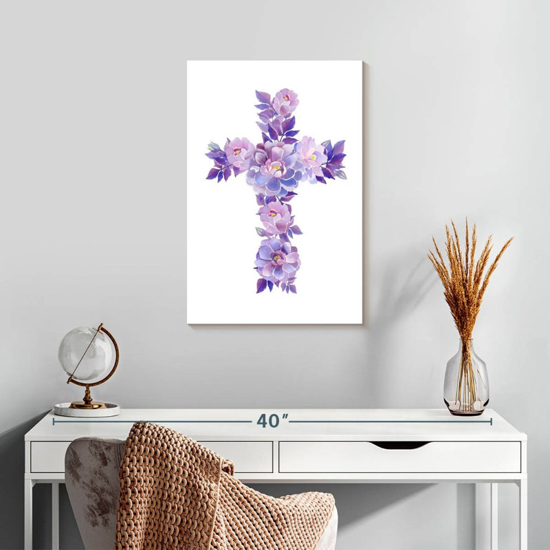 Flower Cross, 24" H x 16" W