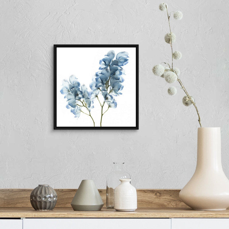 «Gorgeous Blue II», reproduction d'art sur toile, Cadre flottant noir, H 13,7 po x l 13,7 po x P 1,75 po
