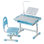 Ensemble de chaise d'étude, chaise d'étude pour enfants avec hauteur ajustable et bureau incliné de 0 à 40 °, ensemble de chaise d'étude pour classe et salle d'étude, bleu
