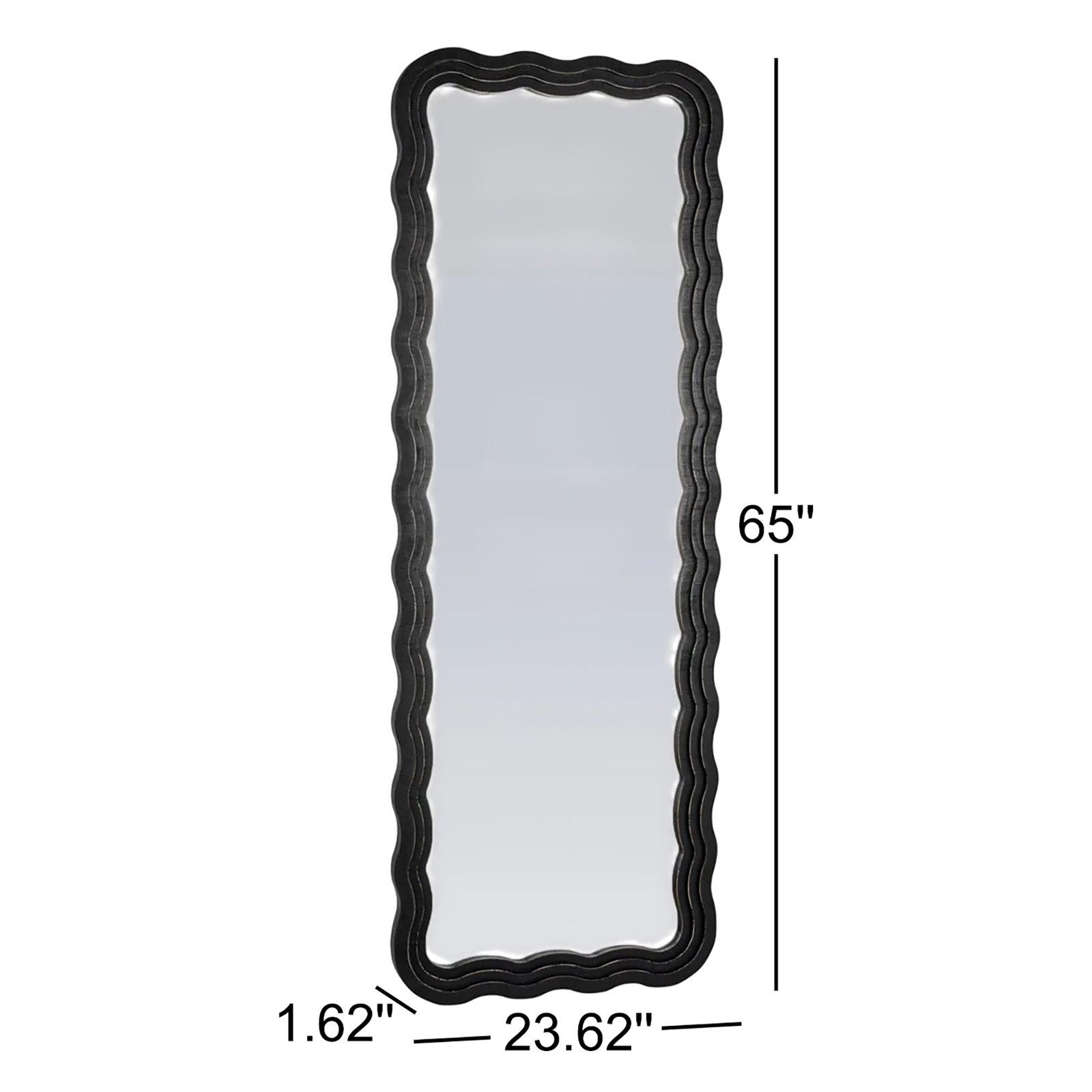 Wavy Framed Wall Mirror