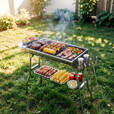 Barbecue au charbon portatif pliable 13,5 pi iMounTek