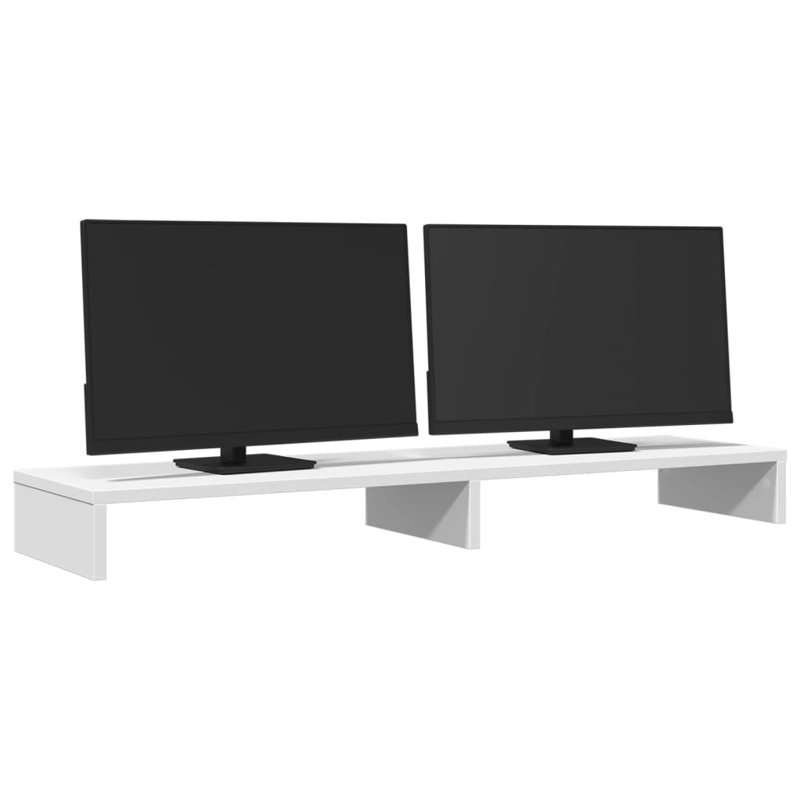 Bata Manufactured Wood Monitor Stand, 10cm H x 100cm W x 27cm D, White
