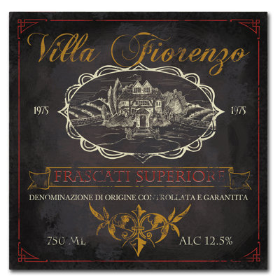 « wine cellars v », affiche rétro sur toile tendue