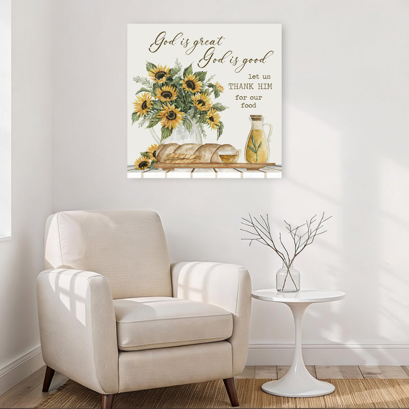 God Is Great Rustic Abstract Contemporary, 32" H x 32" W