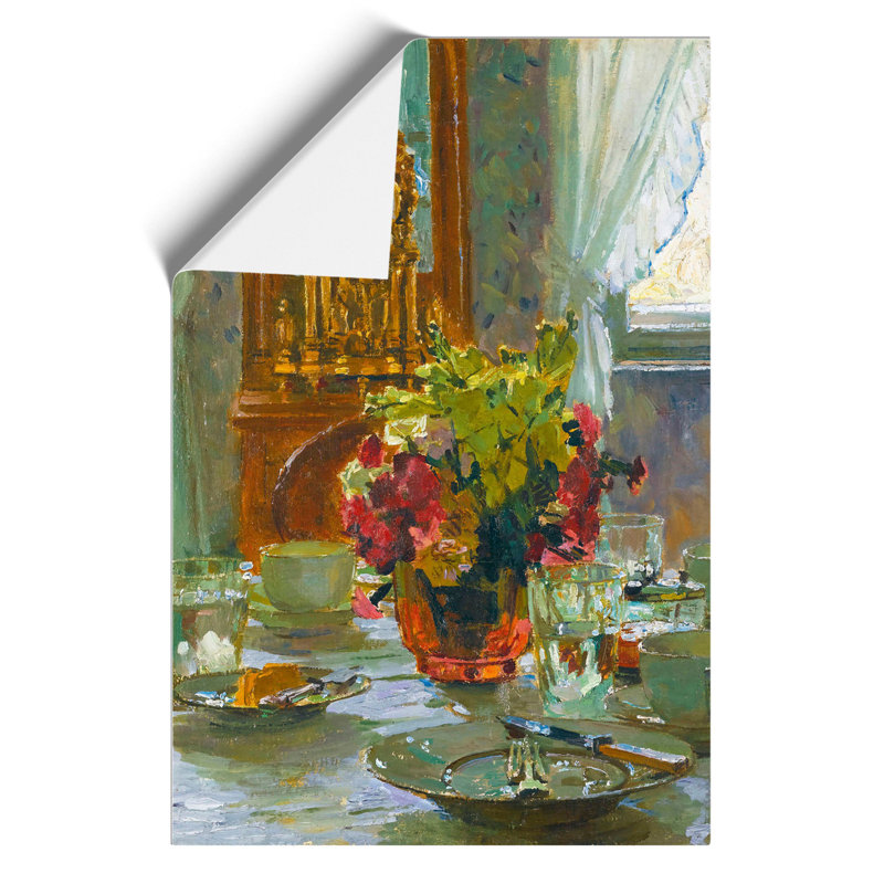 The Breakfast Table by Carl Moll - No Frame Painting, 30cm H x 21cm W x 0.1cm D
