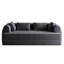 Lit convertible de 78,7 pouces, canapé-lit pliant en chenille 2 gris avec coussin cylindrique, coussins en mousse haute, rangement intégré, plancher de lit non assemblé requis pour la chambre à coucher, confortable et confortable,-121104788