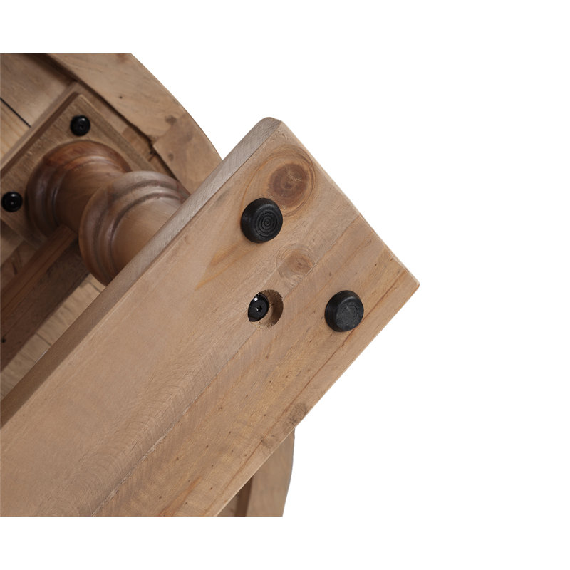 Table basse simple American Rustic, Bois brun foncé