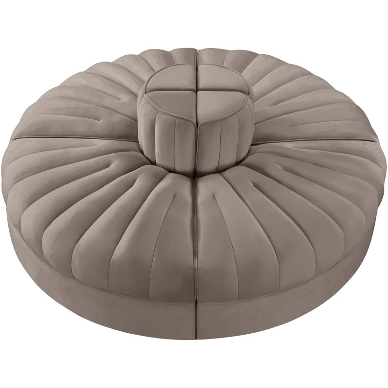 Tissu 4 pièces Paynton Velvet Performance Canapé modulaire, Taupe