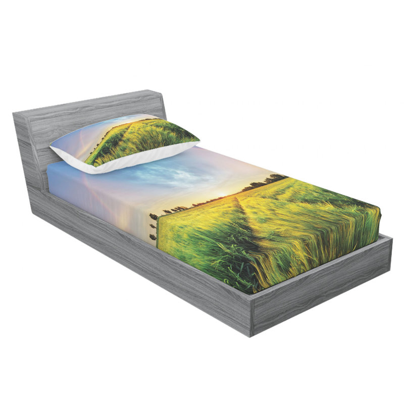 Microfiber Sheet Set, Twin Sheet Set with Fitted Sheet