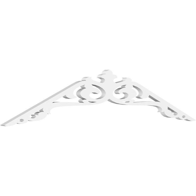 Amber Signature Urethane Gable Pediment, Primed Tan, 10"H x 48"W, 5/12