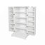 Armoire de cuisine avec tablettes réglables, supports et portes, armoire de cuisine autoportante