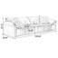 Coussin de canapé modulaire en polyester rose Fourseat-821704774
