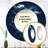 Sareniti Chinese Blue And White Flowers IV - Floral Mirror, Blue Round Decorative Wall Mirror, Printed Metal Art-1201873223