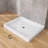 Double Threshold Shower Pan Base In White With Center Drain Assembly
