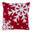 Chute De Neige Collection Appliqued Down Throw Pillow