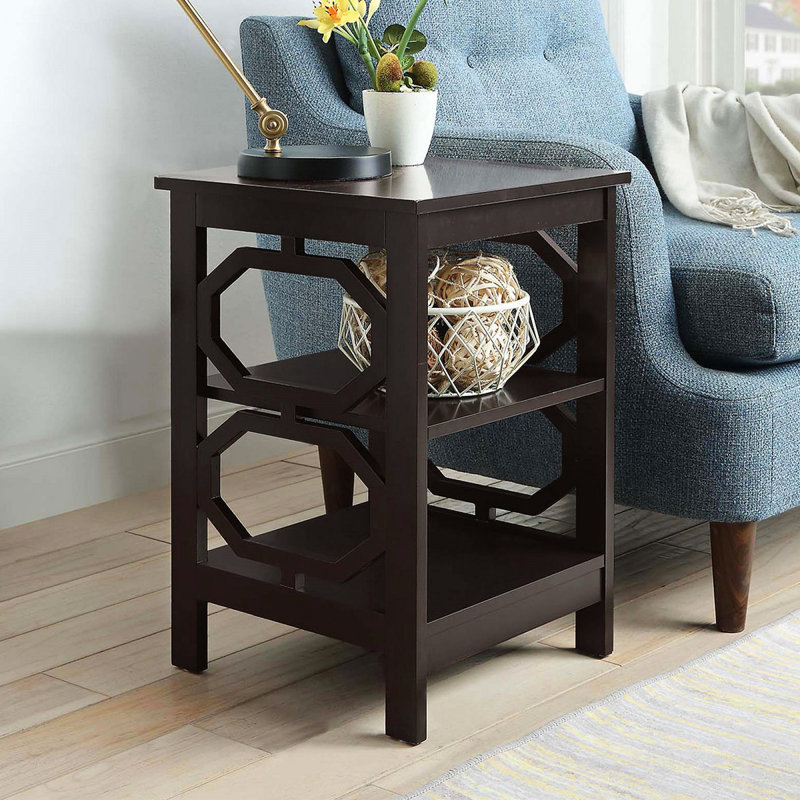 Minburn End Table, White Faux Marble