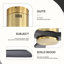  Ventilateur de plafond encastré à 3 pales en bois massif 52 po sans lumières Sofucor Rachel, doré / noir-1114598823