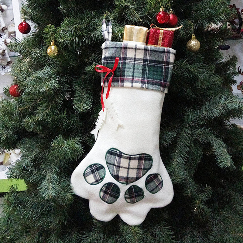 Sac de cadeau de Noël bas de Noël, sac de bonbons décorations de Noël, B