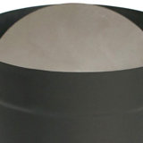 6 Inch Single Wall Interior Damper Section As Stove Top Adapter, Black