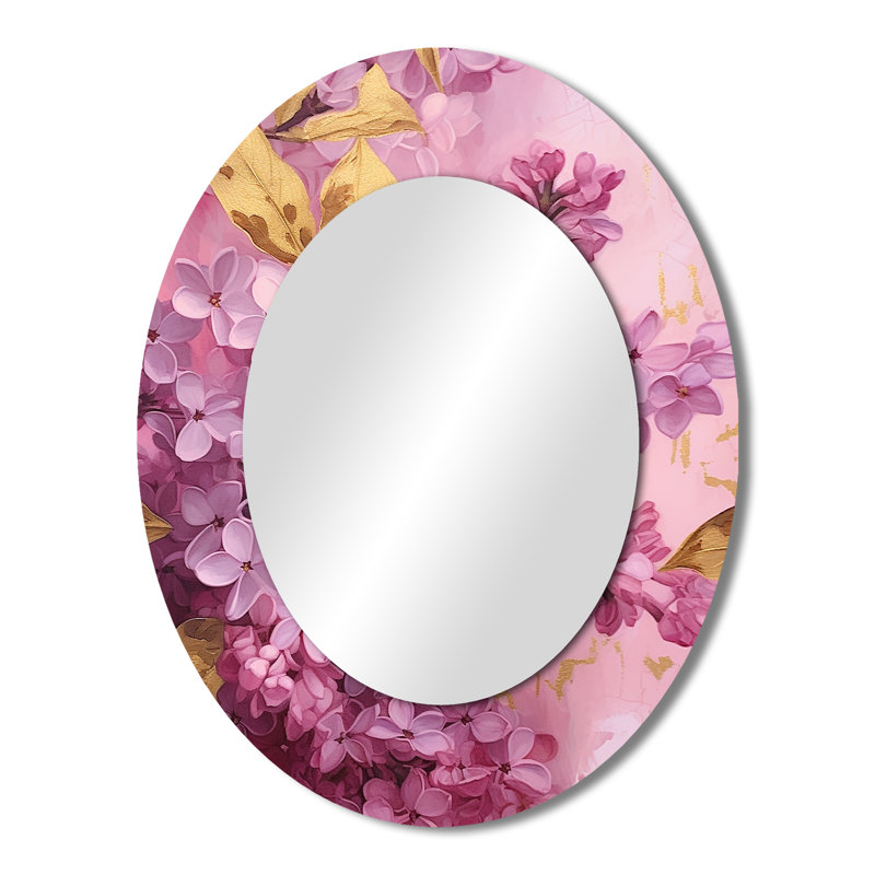 Miroir mural rose et rose, 43 po x 33 po