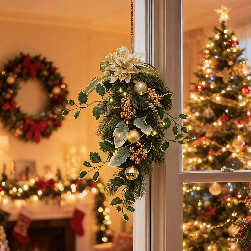 Lighted Faux Garland with Lights