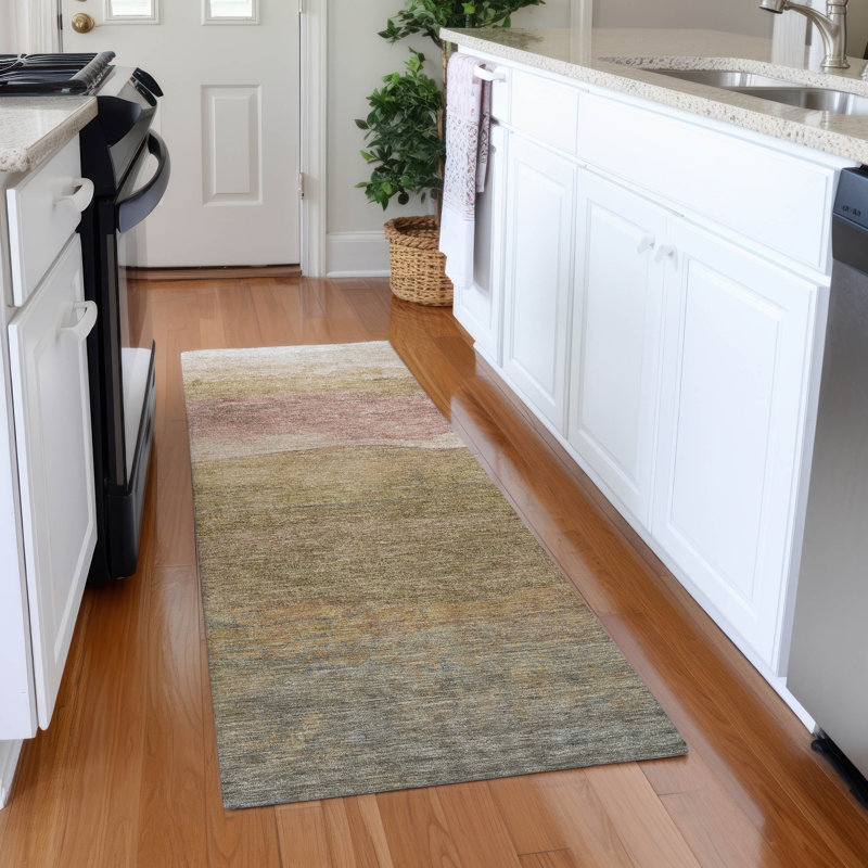 Premium Machine Washable Mehara AMF1699 Stripes Rug, Runner 2'3" x 7'6"